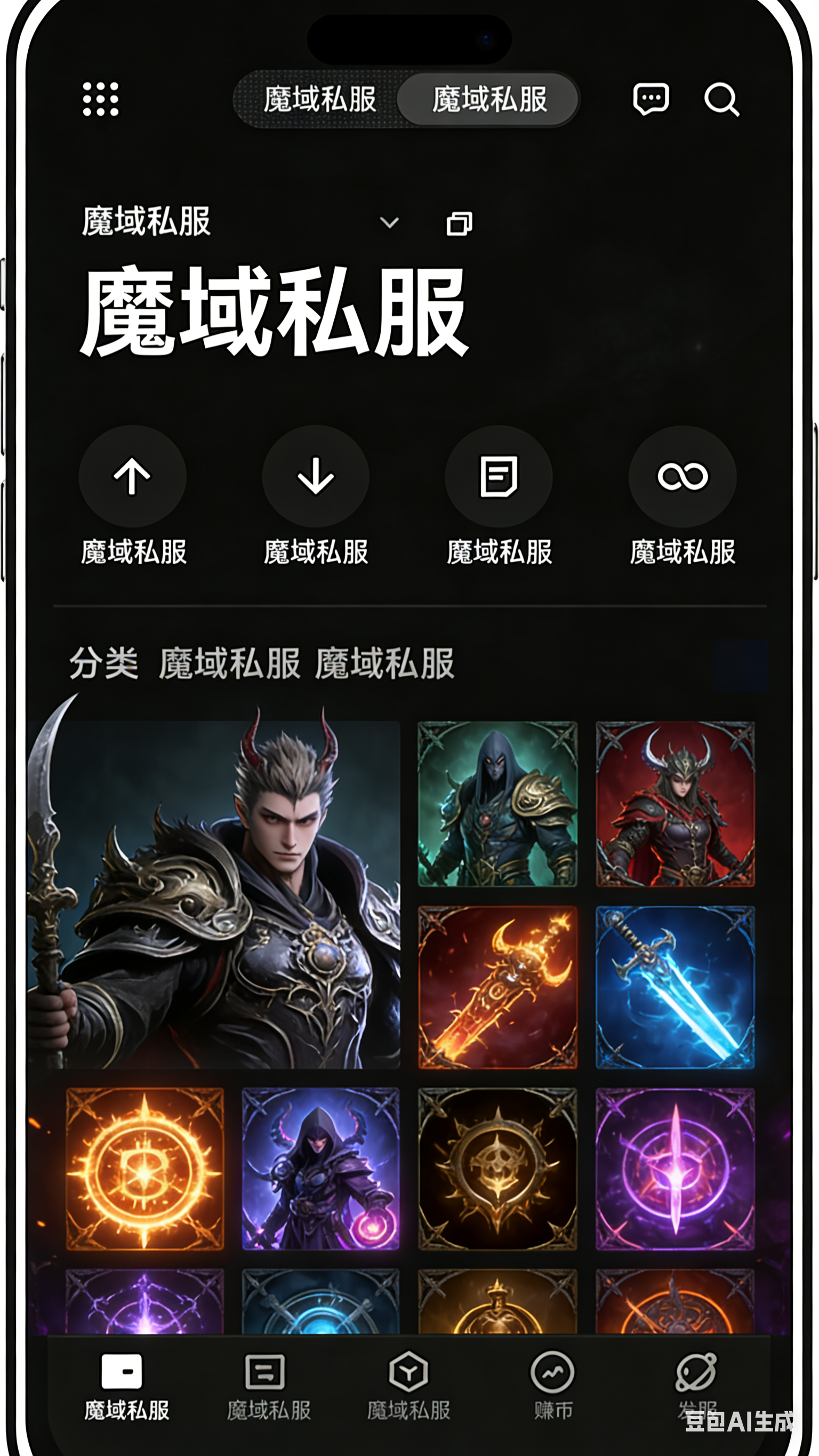 单职业魔域私服冰雪版市场交易界面